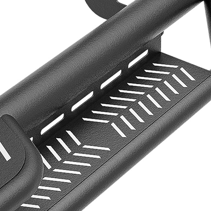 Three Raised Steps Crew Cab Running Boards Compatible with 2007-2018 Chevy Silverado & GMC Sierra 1500, 2007-2019 Chevrolet Silverado & GMC Sierra 2500 HD 3500 HD CrewCab Side Steps Nerf Bar