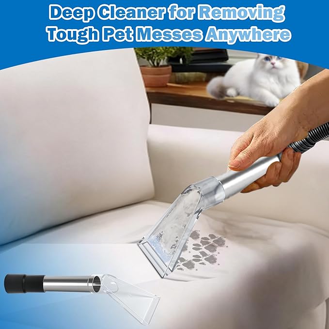 Happy Tree Universal Fit All Existing Shop Vacs with 2-1/2" &1-7/8" &1-1/4" Adapter Wet Extraction Accessory for Upholstery & Carpet Cleaning & Auto Detailing Shop Vac Extractor Attachment Hose Kit