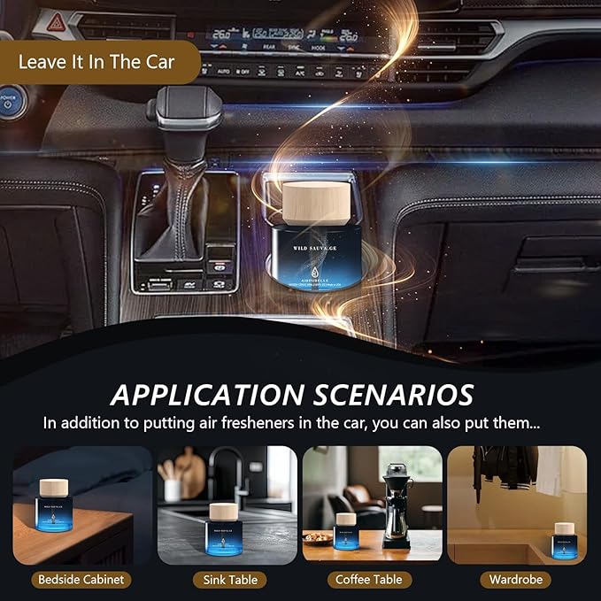 Car Air Freshener for Men & Women – Long-Lasting Woody Citrus Essential Oil Diffuser for Car Cup Holder – 50ML (1.7 FL OZ) Car Scent Diffuser, Inspired by Perfume – Made in USA