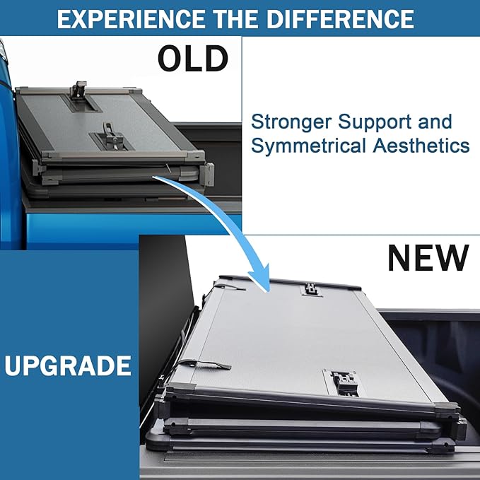 Hard Tri-Fold Truck Bed Tonneau Cover Compatible with 2005-2015 Toyota Tacoma 6FT Bed