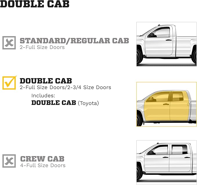 Husky Liners Weatherbeater Floor Mats | Fits 2005 - 2015 Toyota Tacoma Double Cab (Footwell Coverage) | Front & 2nd Row, 3-pc Black - 98951