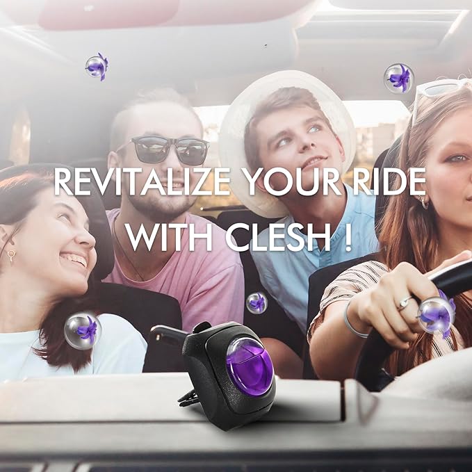 Car Air Fresheners, 6 Pack, Lavender Embrace, Car Fresheners Vent Clips, Long Lasting Air Freshener for Car, Refresher for Men Women