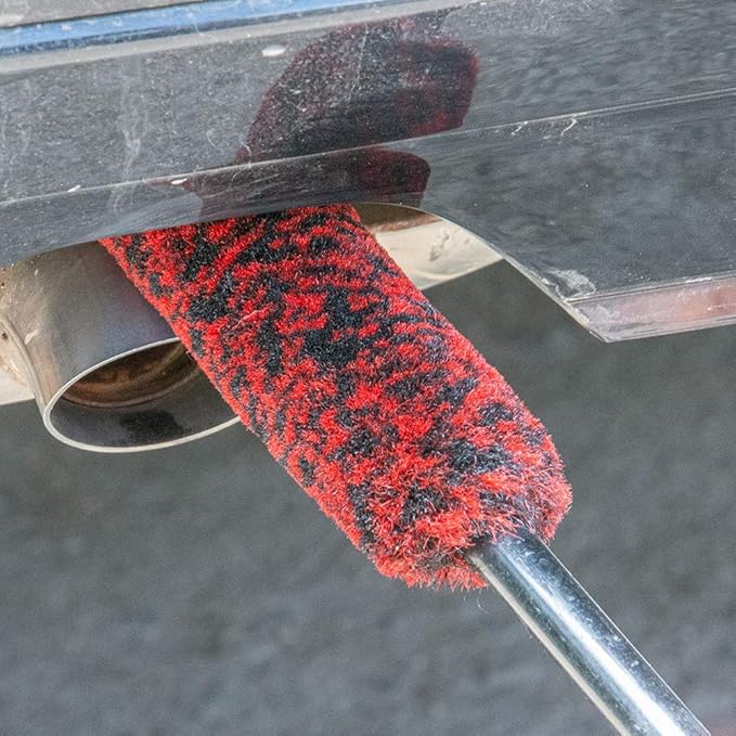 Metal Free Soft Wheel Rim Brush 4 Pack, Synthetic Car Cleaning Brush, Highly Water Absorption, Dense and Durable Tire Brush for Cleaning Wheels, Rims, Spokes, Fenders, Engines…