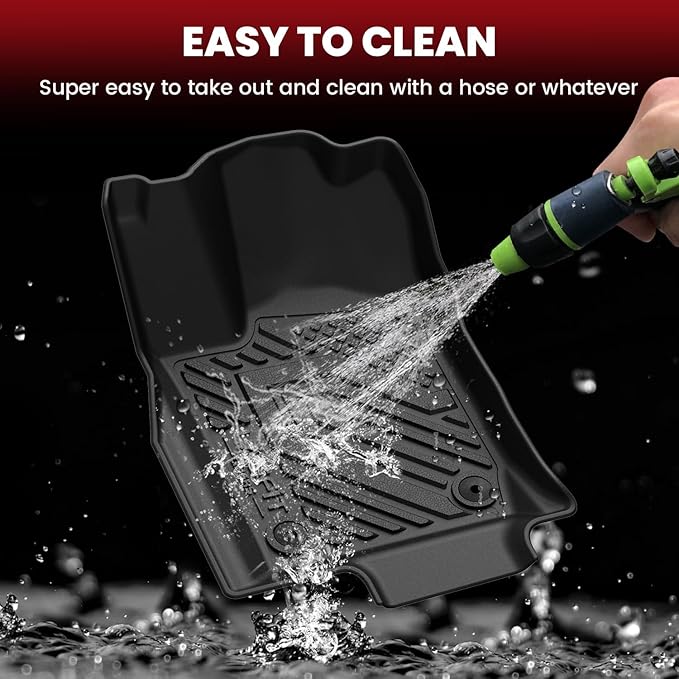 LASFIT Floor Mats for Dodge Durango 2016-2026, Fit 2nd Row Bench Seating(7seats), Not for 2nd Row Bucket Seating 6seats/5 Seats, All Weather TPE Custom Fit Car Mats Floor Liners, Black