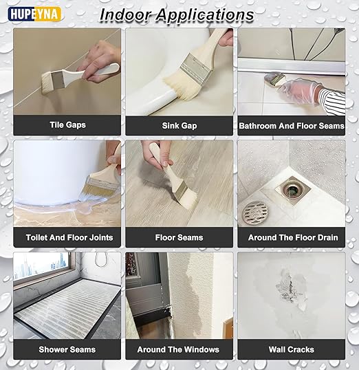 Invisible Waterproof Agent, 1.32 Gal Hupeyna Waterproof Sealant, Waterproofing Glue, Anti-Leakage Repairing Transparent Water Proof Coating Agent, Indoor and Outdoor Coating Liquid Rubber Sealant