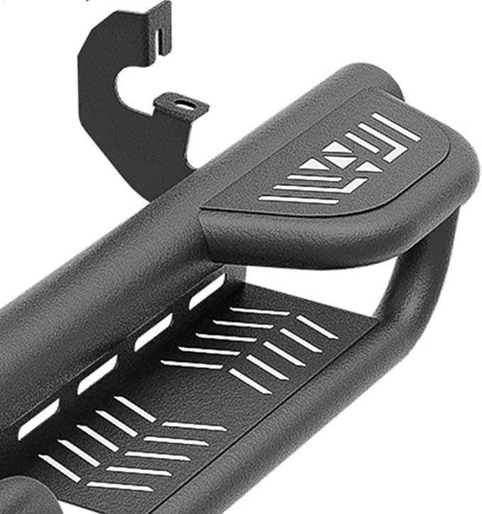 Crew Cab Three Raised Steps Running Boards Side Steps Compatible for 2015-2025 Chevy Colorado & GMC Canyon Crew Cab (4 Full Size Doors), Two Stairs Design Bolt-on Side Rails Step Nerf Bar