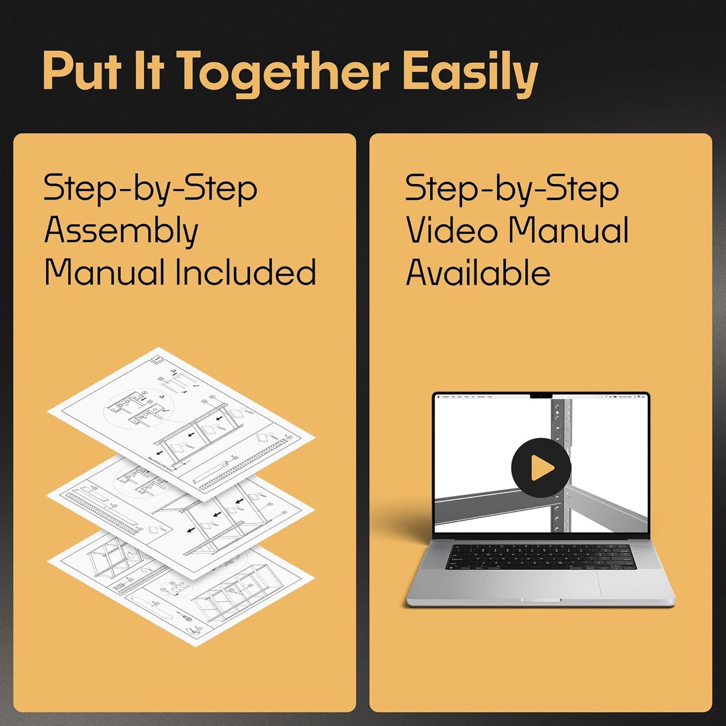 Storage Shelves: 5 Storage Shelves Heavy Duty w/ 3,750 lb Total Load Capacity, 750 per Storage Shelf, 71x47x24 | Perfect Solution for Your Storage Needs, Adjustable Shelving Unit
