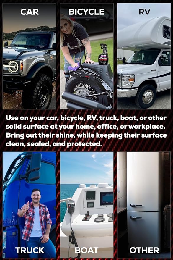 SHINE ARMOR Ceramic Coating Fortify Quick Coat Car Wax Polish Spray Waterless Wash & Wax Hydrophobic Top Coat Polish & Polymer Paint Sealant Detail Protection (24 Fl Oz)