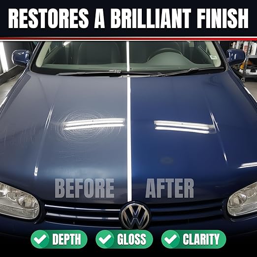 Clarity Compound - Polishing & Cutting Compound for Cars with ClarityFusion Technology - One Step Scratch Remover for Clear Coat & Paint Restoration - Removes Scratches, Swirls & Oxidation - 16 oz