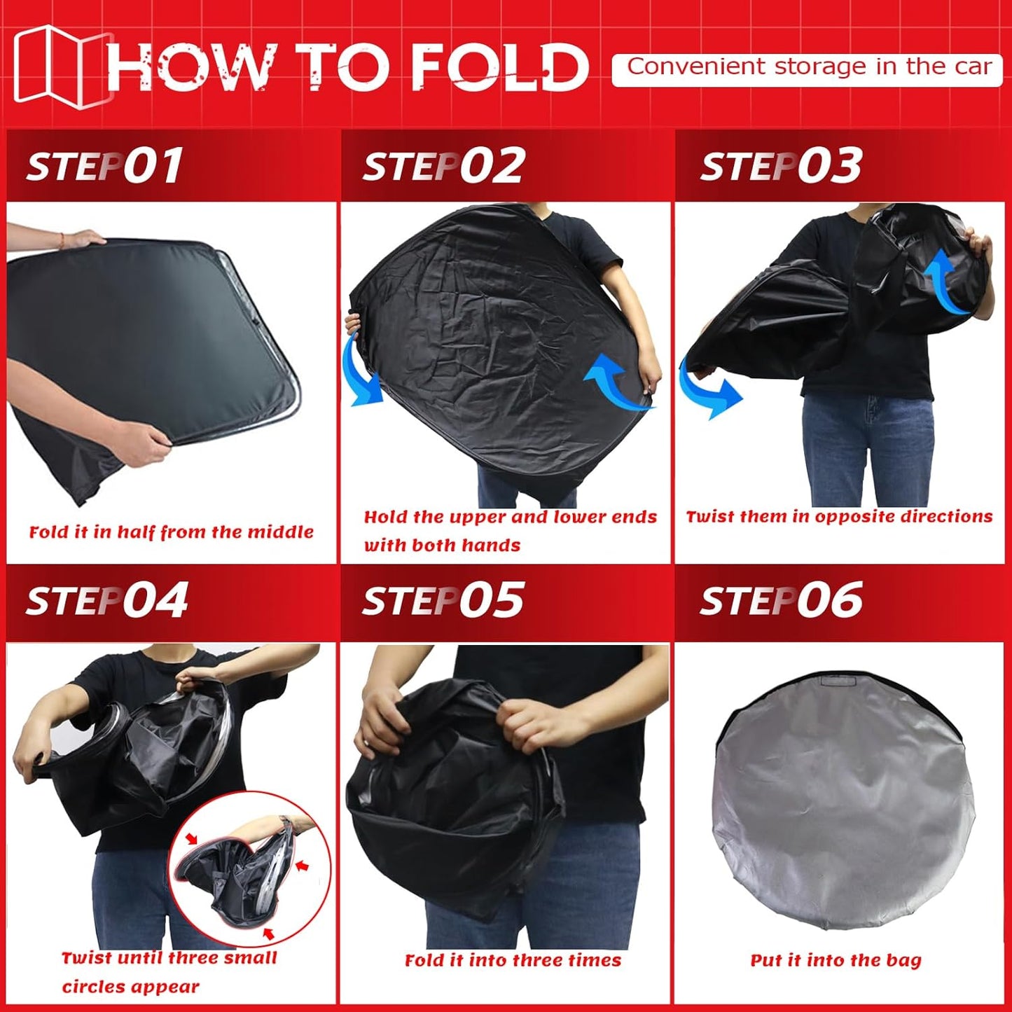 KAYZT Windshield Sun Shade for 1996-2025 2026 Che-vrolet/Chevy Express Cargo Van 1500, 3500, 4500, LS, LT Foldable Sunshade Front Window Custom Fit Car Accessories