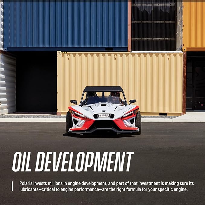 Polaris Slingshot SS-4 Full Synthetic Oil 5W-30 for All Models, High Temperature Viscosity Protection, Enhanced Engine Performance, Reduced Friction and Wear, 1 Gallon, Qty 1-2879410