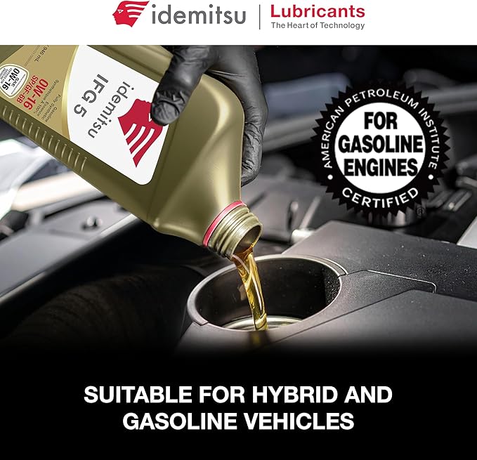 Idemitsu IFG 5 0W-16 Motor Oil Full Synthetic- 1 Quart, Case of 12 | SP/GF-6A Certified Engine Oil for TGDI & PFI Engines | Engineered for Superior Efficiency and Protection