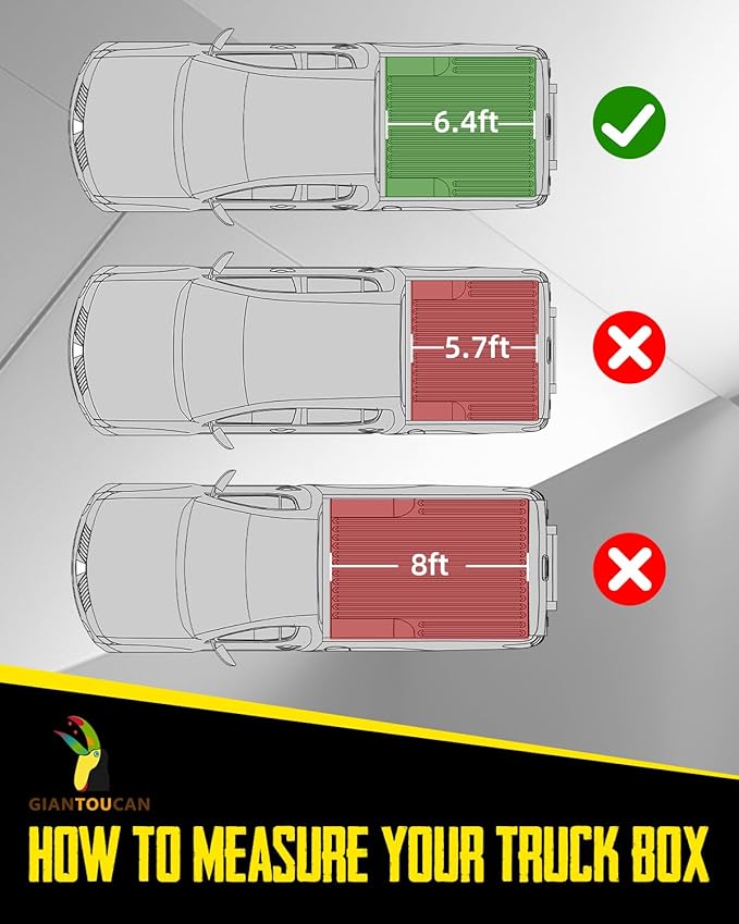 Hard Tri Fold Low-pro Tonneau Cover compitable with 2019-2025 Dodge Ram 1500 New Body Style 6.4ft(76.3") Bed w/o RamBox, DO NOT fit Ram 1500 Calssic