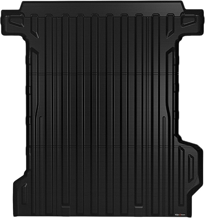 TripleAliners Truck Bed Mat Compatible with 2024 2025 2026 Chevrolet Silverado EV RST/GMC Sierra EV Denali Accessories Vehicle Perfectly Flush All Weather TPE Pickup Cargo Mat(5.9FT/70.6 inches)