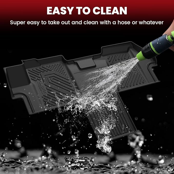 LASFIT Floor Mats for 2018 2019 2020 2021 2022 2023 2024 2025 Dodge Ram Promaster 1500 2500 3500, All Weather TPE Custom Fit Car Mats Floor Liners 1st Row Only, Black