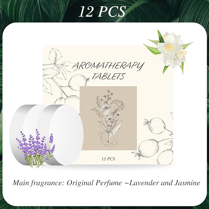 12Pcs Scented Tablets – Subtle Scent (Lavender + Jasmine)