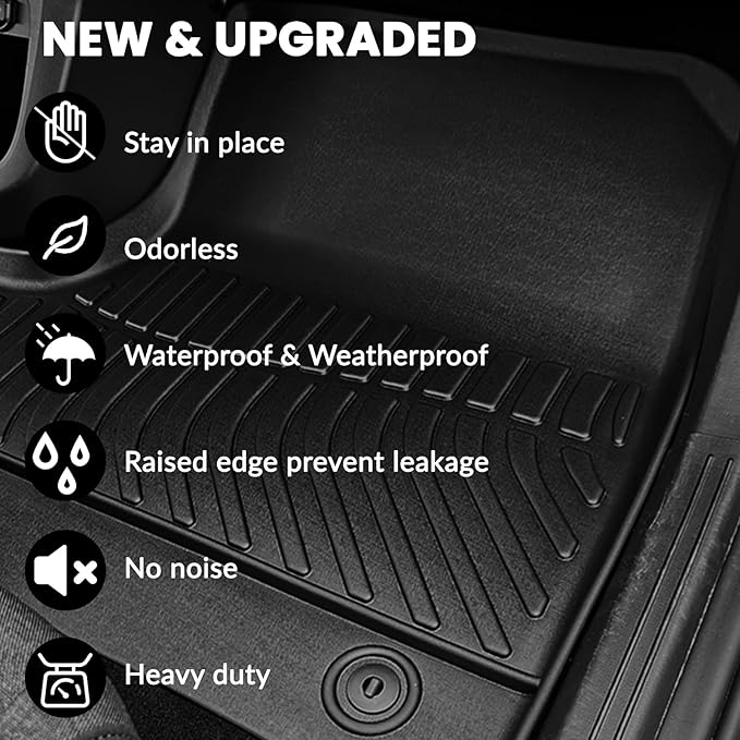 Auxko All Weather Cargo Mat Fit for Chevro;et Chevy Trax & Buick Envista 2024 2025 2026 TPE Cargo Liners Trax Accessories Set All Season Guard Odorless Anti-Slip Trunk Mat