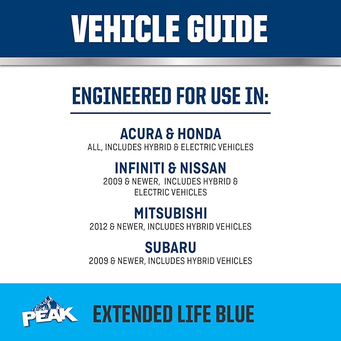PEAK OET Extended Life Blue Concentrate Antifreeze/Coolant for Asian Vehicles, 1 Gal.