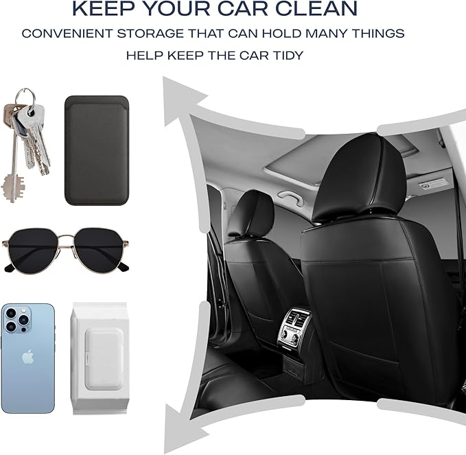 Skechers MAX Cushioning Seat Covers,Memory Foam Leather Car Seat Covers,Waterproof Car Seat Protector Front Seats,Car Seat Cushion Airbag Automotive Universal Fit for Most Cars,Vans,Trucks,SUV,Grey