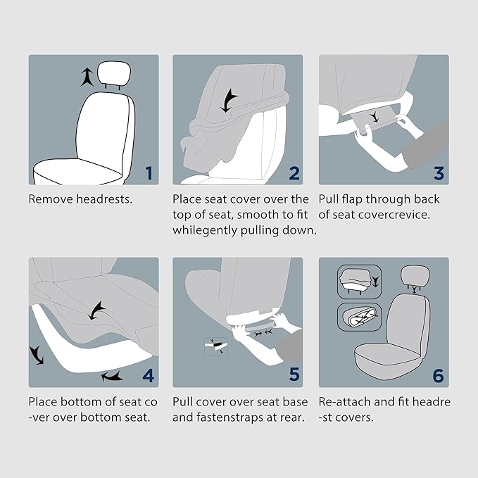 PIC AUTO Leather Car Seat Covers, Sports Carbon Fiber & Mesh Design, High-Back Full Set, Waterproof Automotive Seat Covers, Airbag Compatible, Universal Fit for Cars, SUVs, Trucks (Black & Red)