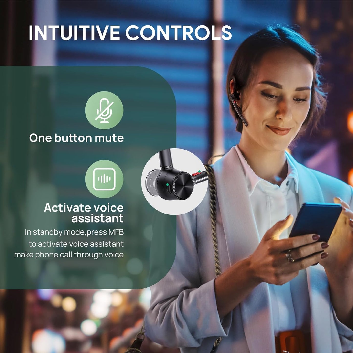 Yealink Bluetooth Headset BH71 Pro,Teams Zoom Certified,Bluetooth Earpiece with Noise Canceling Microphones,Wireless Single Ear Headset with Charging Case,Connect Mobile/Mac/PC,USB-A Dongle