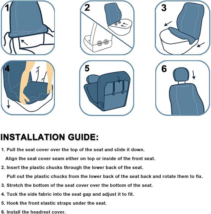 GIANT PANDA Front Car Seat Cover for Jeep Wrangler JK (2007-2018),Leather Bucket Seat Covers Custom Fit Jeep Accessories (Beige) 2-Pack