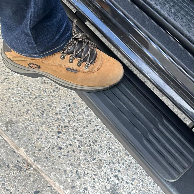 VANGUARD 6 Inches Running Boards Compatible with 2024-2025 Toyota Tacoma | Double Cab | Black Powder Coat | Q235 Structural Steel CB3 Running Boards