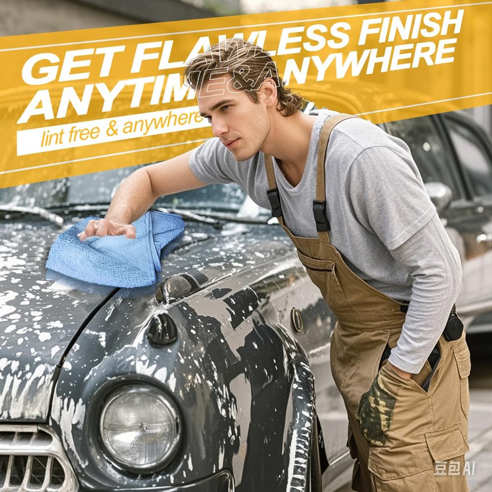 Microfiber Car DryingTowel, Exterior & Interior, Extra Soft,Reusable and Durable,Absorbent, Lint-Free,Interior Microfiber Rags 16in x 16in-12 Packs Grey+Blue+Yellow