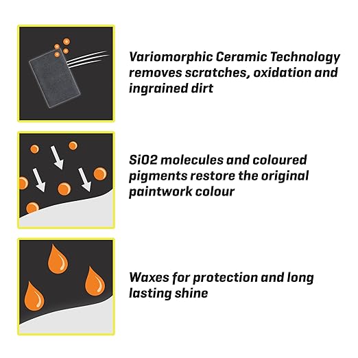 T-Cut Orange Scratch Remover Color Fast Paintwork Restorer Car Polish, 13 Colors Available, 17 Fl Oz