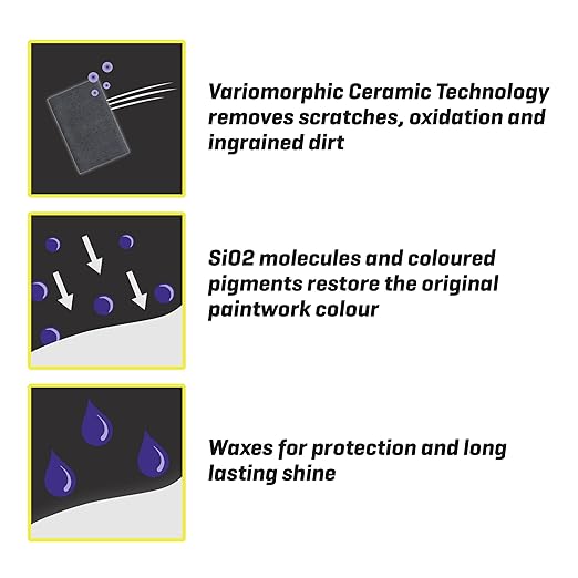 T-Cut Purple Scratch Remover Color Fast Paintwork Restorer Car Polish, 13 Colors Available,17 Fl Oz