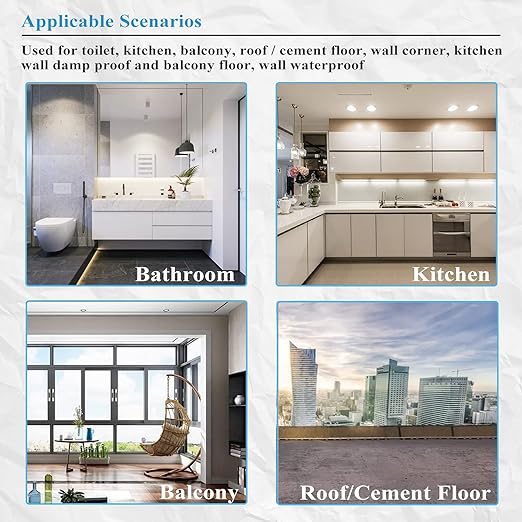 Liquid Waterproof Sealant White 35 Ounces, Endhokn Wall, Bathroom, Roof, etc Indoor and Outdoor Water-Based Waterproof Coating