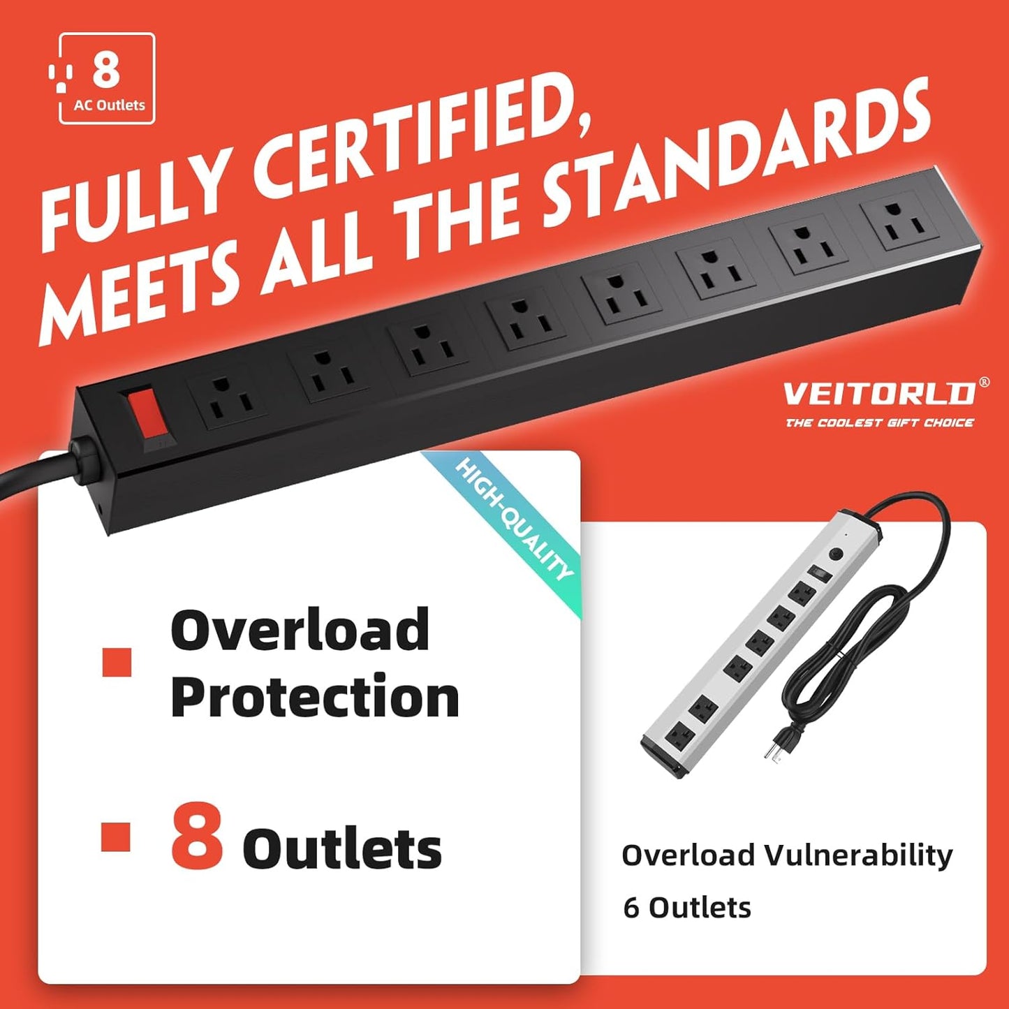 Veitorld Power Tool Organizer Wall Mount with Charging Station, 4 Drill Holder Heavy Duty Cordless Tool Storage Rack, Metal Garage Organizers and Storage, Christmas Birthday Gifts for Men Dad Him