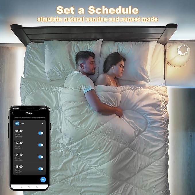 16.4ft 6500K WiFi COB Led Strip Light with App and Remote, Compatible with Alexa and Google, Dimmable Cool White Indoor COB Led Lights for Stair, Kitchen, Cabinet