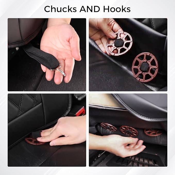 Huidasource Beige Front Seat Covers, Leather Car Seat Covers Front Seats, Driver Seat Cover Waterproof, Airbag Compatible, Universal Fit for Most Cars, Vans, Trucks, SUVs (Front Pair/Beige)