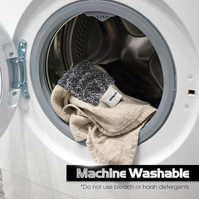 Premium Microfiber Car Wash Mitt, 2 Pack Auto Detailing Mitts for Scratch-Free Cleaning for Cars, Trucks, Absorbent, Extra Soft, Lint-Free Car Cleaning Gloves, Reusable, Machine Washable