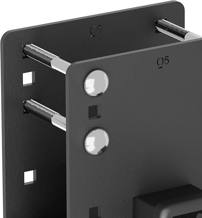 RV Bumper 2" Trailer Hitch Receiver Fits 2 inch to 4 inch Rear Bumper Beams, 3500 LBS Capacity Upgrade Tow Towing Hitch Adapter Openning for Cargo Carrier Bike Racks Ball Mounts RV Tire Carrier