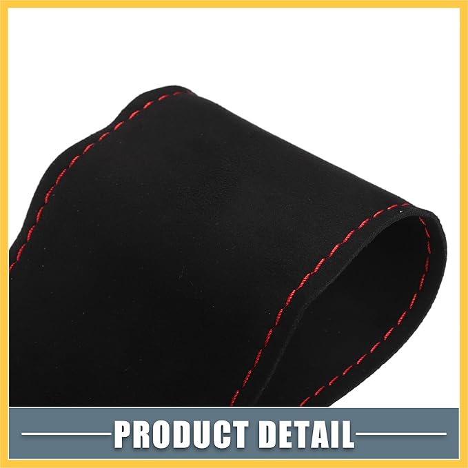 Car Hand Sewn DIY Steering Wheel Cover Breathable Comfortable 38cm Stitch on Wrap Cover Suede Black Stitches Red Auto Replacement Parts