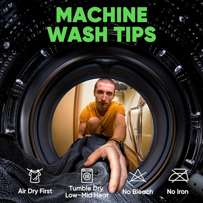 KKV 2-Pack Microfiber Towels (35"x 24") Extra Large Ultra Absorbent Drying Towel for Cars and Trucks, Without Streaks, Scratches, or Water Spots