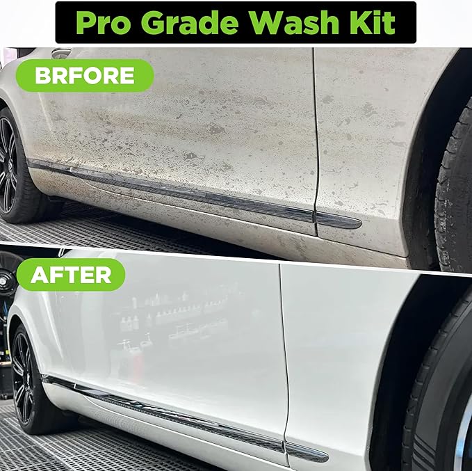 PWACCS Foam Cannon for Pressure Washer, Car Wash Kit with Soap, Snow Foam Blaster 1.5 Liter, Power Washer Soap Cannon with Car Drying Towel and Wash Mitt, 3600 PSI