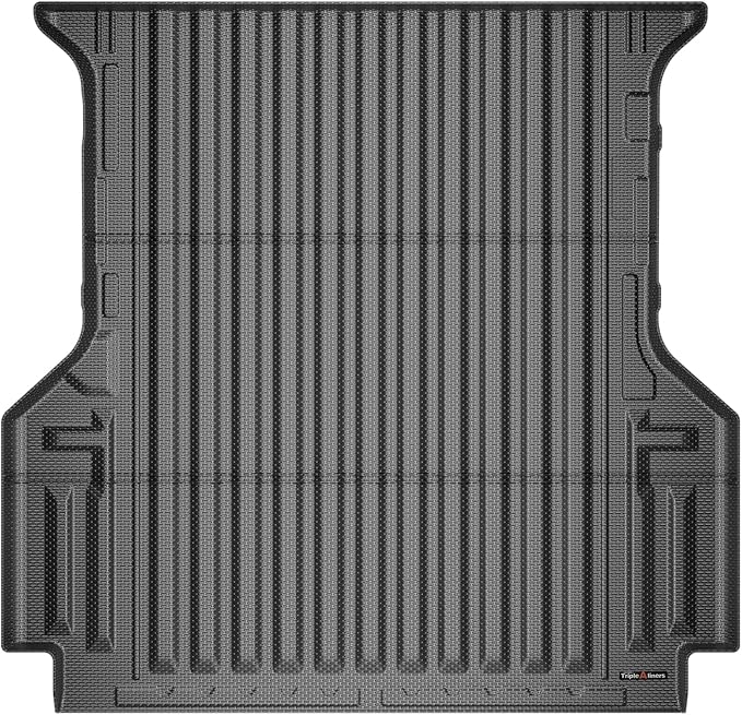 TripleAliners Truck Bed Mat Compatible with 2024 2025 Ford Ranger Accessories 5FT Vehicle Perfectly Flush All Weather Protection TPE Heavy Duty Pickup Car Bed Cargo Mat Bed Liner