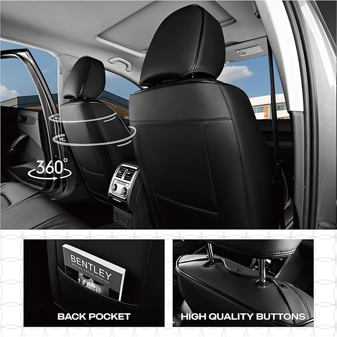 Skechers MAX Cushioning Seat Covers,Memory Foam Leather Car Seat Covers,Waterproof Car Seat Protector Full Sets,Car Seat Cushion Airbag Automotive Universal Fit for Most Cars,Vans,Trucks,SUV,Beige