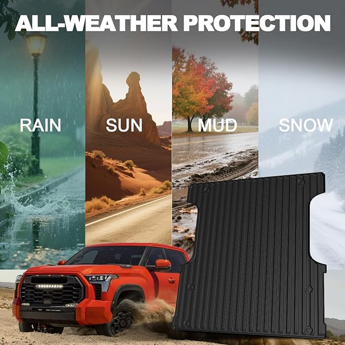 Bed Mat for Toyota Tundra 2022-2026, All Weather Truck Bed Liner for 2026 2025 Toyota Tundra Accessories, 5.5FT TPE Cargo Liner Truck Mat