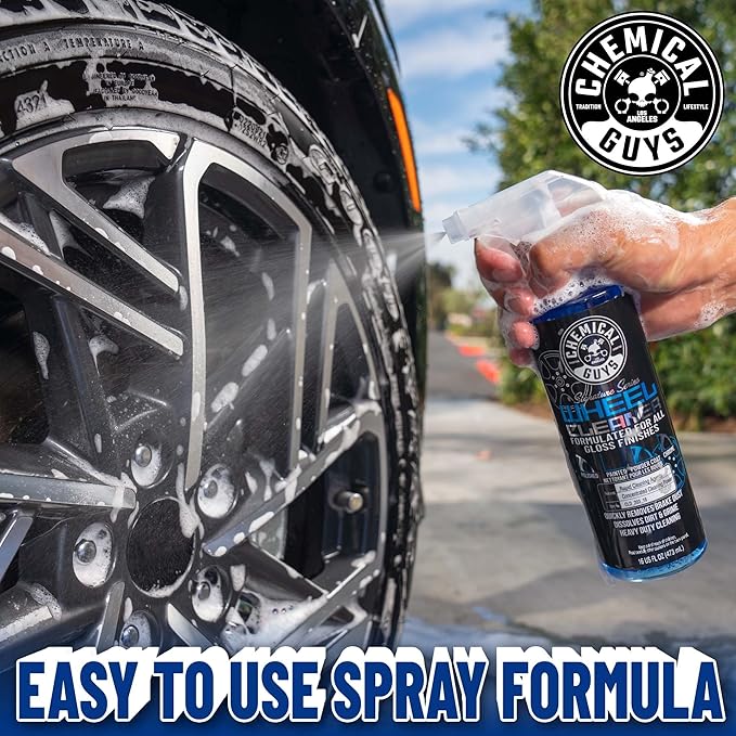 Chemical Guys Signature Series Wheel Cleaner - Safe for Gloss Finishes, Chrome, Painted, Powder-Coated, and Clear-Coated Wheels - Removes Brake Dust and Road Grime - 16 oz