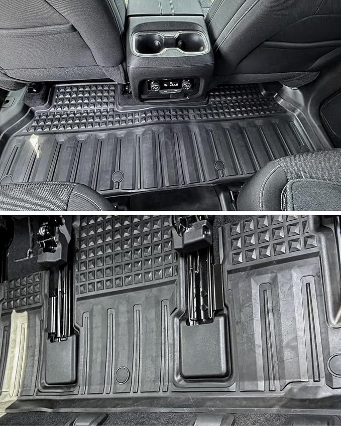 3W Floor Mats & Seat Back Mats & Cargo Liner for Chevrolet Chevy Equinox EV (Not Fit Gasoline) 2024 2025, All Weather TPE Custom Fit Full Set Car Floor Mats, Black