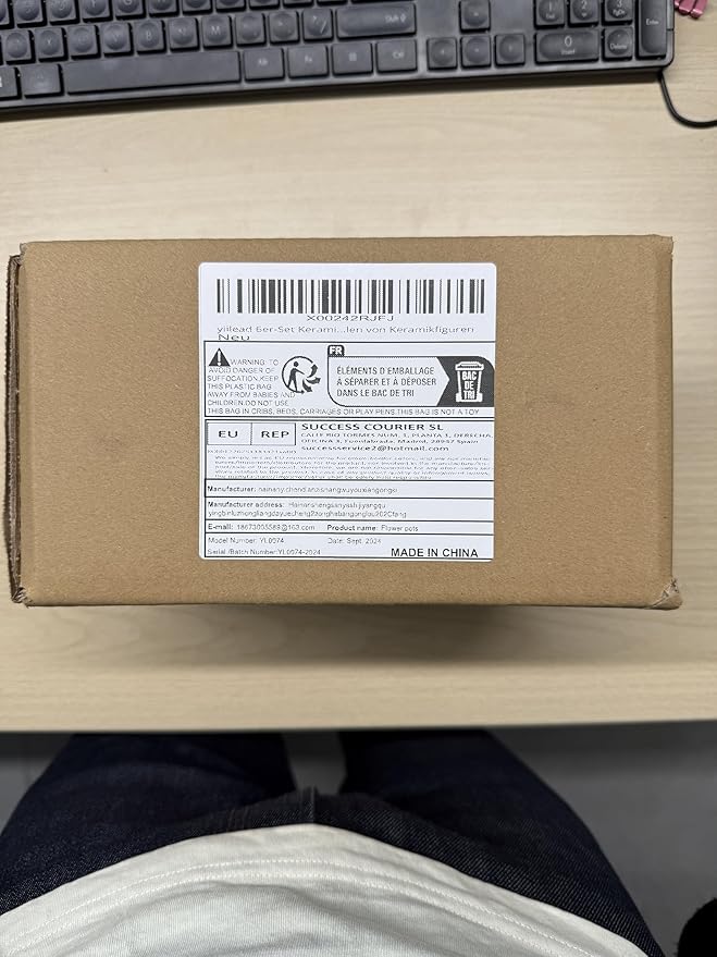 6 Pcs Christmas Ceramics Succulent Planters - Ready to Paint Your Own Garden Statues, DIY Paintable Ceramics Figurines Kit Crafts with Brush Palette for Adults Boys Girls (4.3 inch)