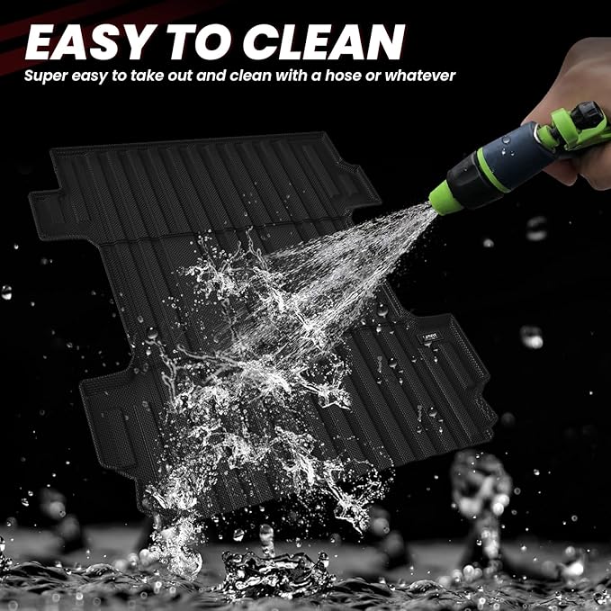 LASFIT Truck Bed Mat 2020-2026 for Chevrolet Silverado/GMC Sierra 2500HD 3500HD (Only Fit 6.8FT, Not Fit 5.8FT/6.6FT) All Weather TPE Custom Fit Car Bed Mat, Black (Not for 5th Wheel Package)