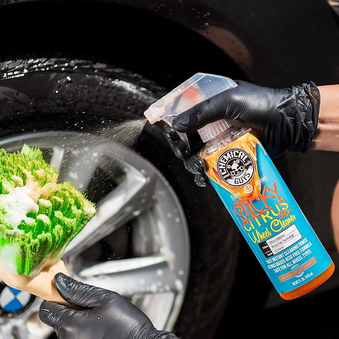 Chemical Guys CLD10516 Sticky Citrus Wheel Cleaner Gel, (Safe For All Wheel Types) Works on Cars, Trucks, SUVs, Motorcycles, RVs & More, 16 fl oz