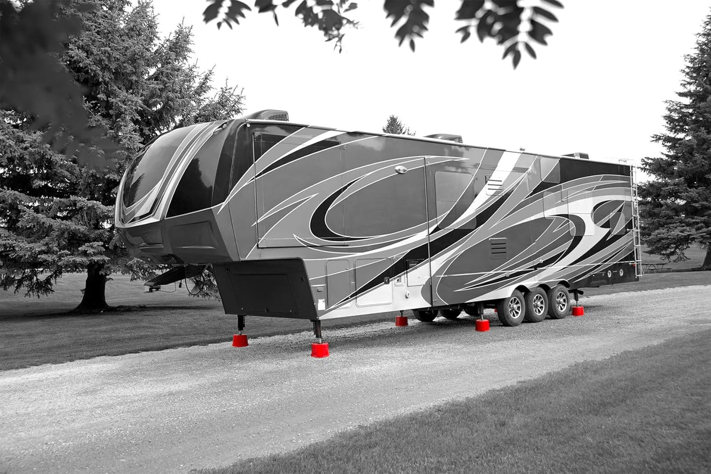 ANDERSEN HITCHES | RV Accessories | 6-Pack Trailer Jack Blocks w/ Free Clean Step | Leveling Block Chocks | 3608