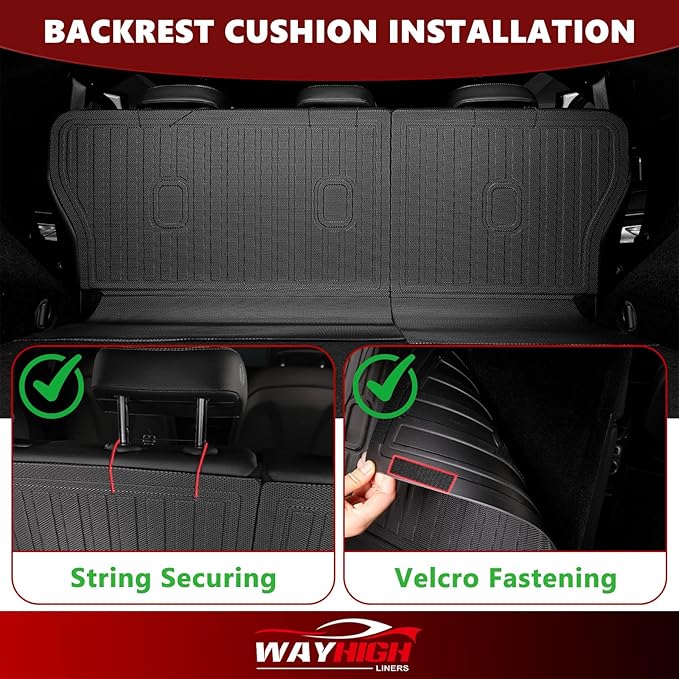 Wayhigh-All Weather Floor Mats and Cargo Mat with Seatback Cargo Set Fit for Buick Enclave 2025 Bucket/Acadia & Acadia Denali 2024-2025 Bucket/Chevy Traverse 2024-2025 Bucket