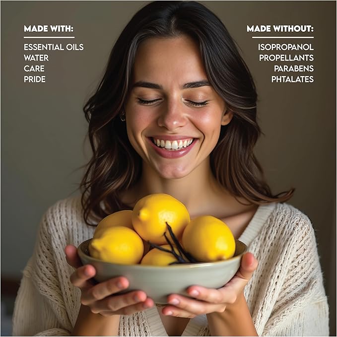 Monaco Lemon Vanilla Room Spray 6.7 Fl Oz Car Air Freshener Perfume Fabric and Linen Mist Luxury Fragrance Spray Home Scent